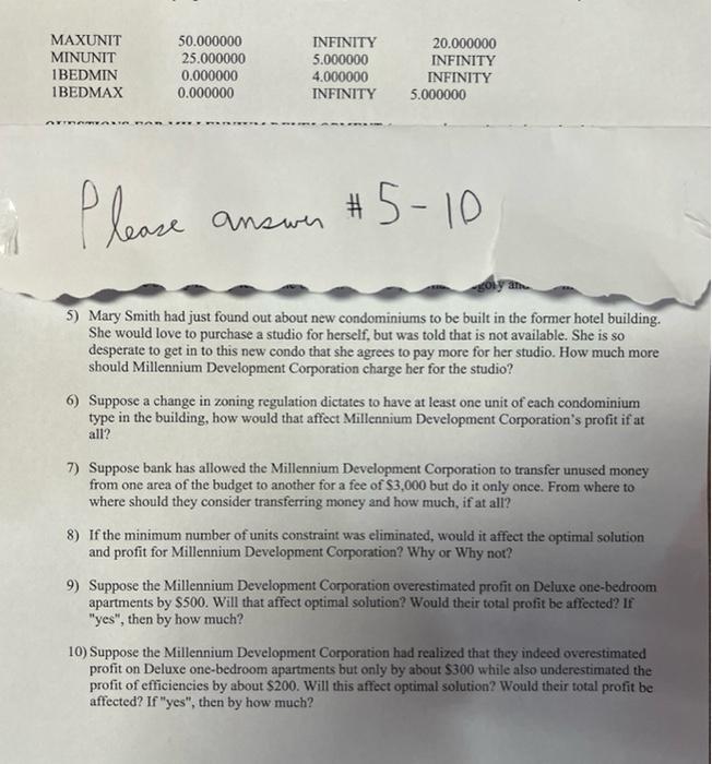 Answer #5-10 PROBLEM 2. The Millennium