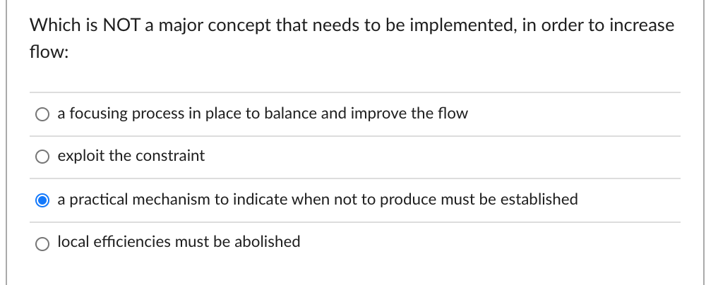 Which is NOT a major concept that needs to be