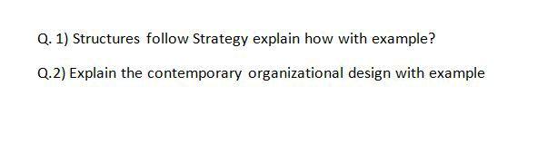 Please solve both question. Q. 1) Structures