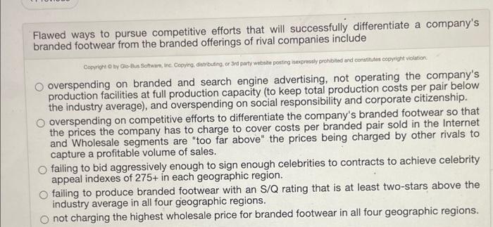 Flawed ways to pursue competitive efforts that