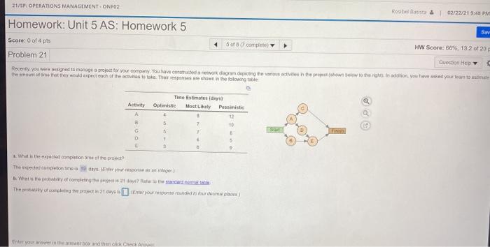 21/5P. OPERATIONS MANAGEMENT ONFO Foibel &