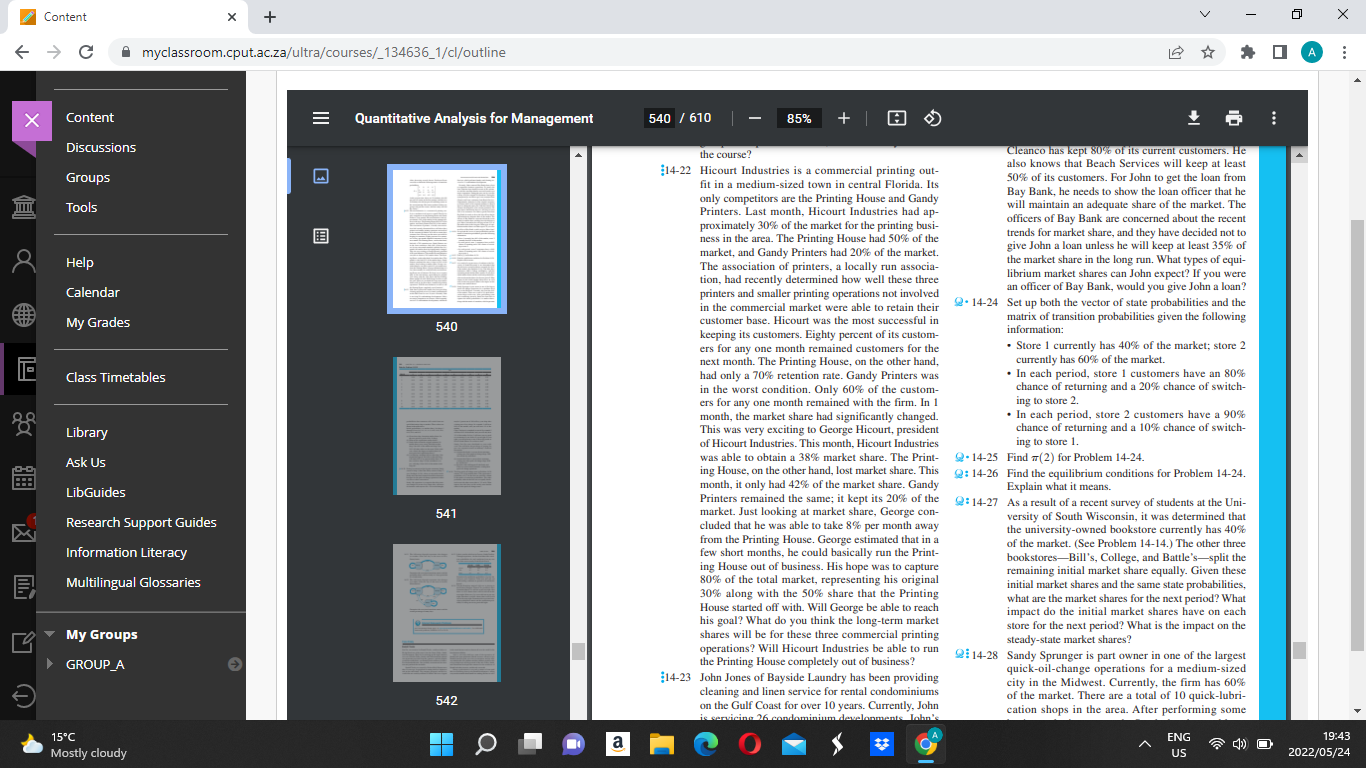 questions 14.24 to 14.26 please help. Content C X
