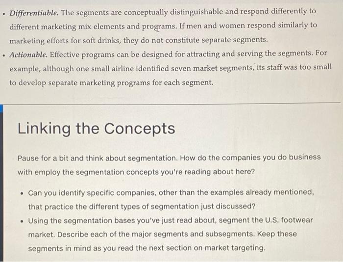 the effective segmentation include substantial