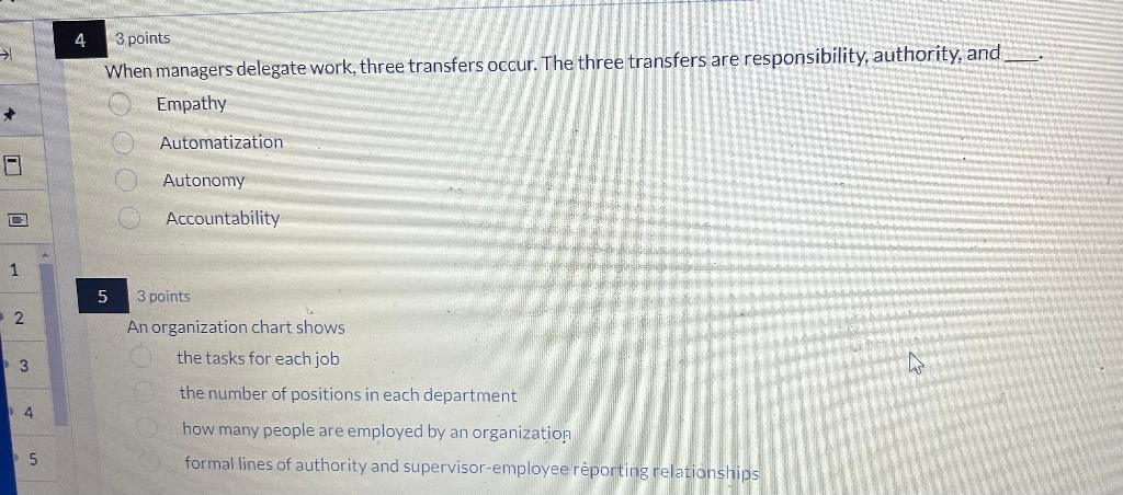 When managers delegate work, three transfers