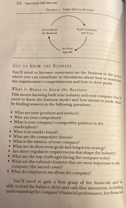 Based on the three "Keys to " discussed Chapter