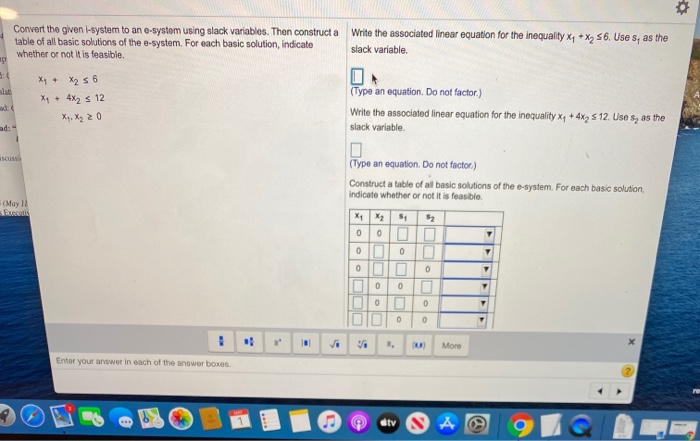 Convert the given i system to an e-system using