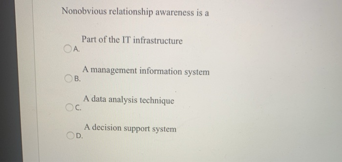 Nonobvious relationship awareness is a Part of