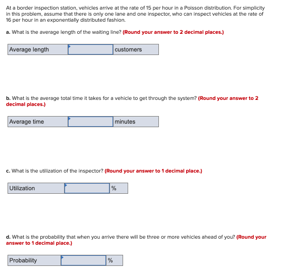 At a border inspection station, vehicles arrive