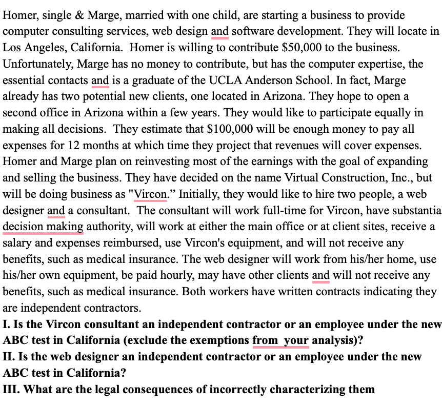 Homer, single & Marge, married with one child,