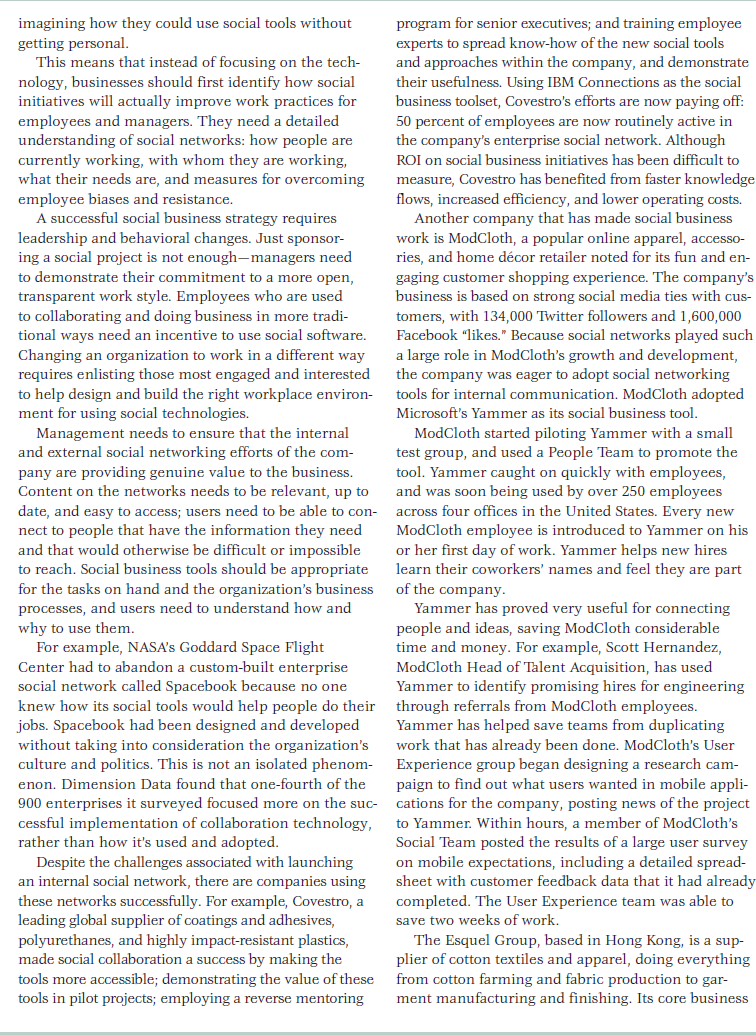 Should Companies Embrace Social Business? CASE