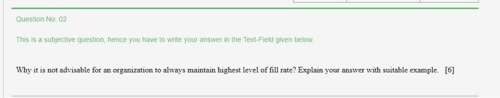 Pls note - The above question is from Supply