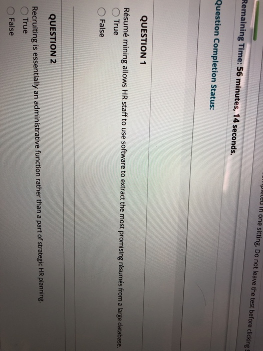 human res amplele in one sitting. Do not leave