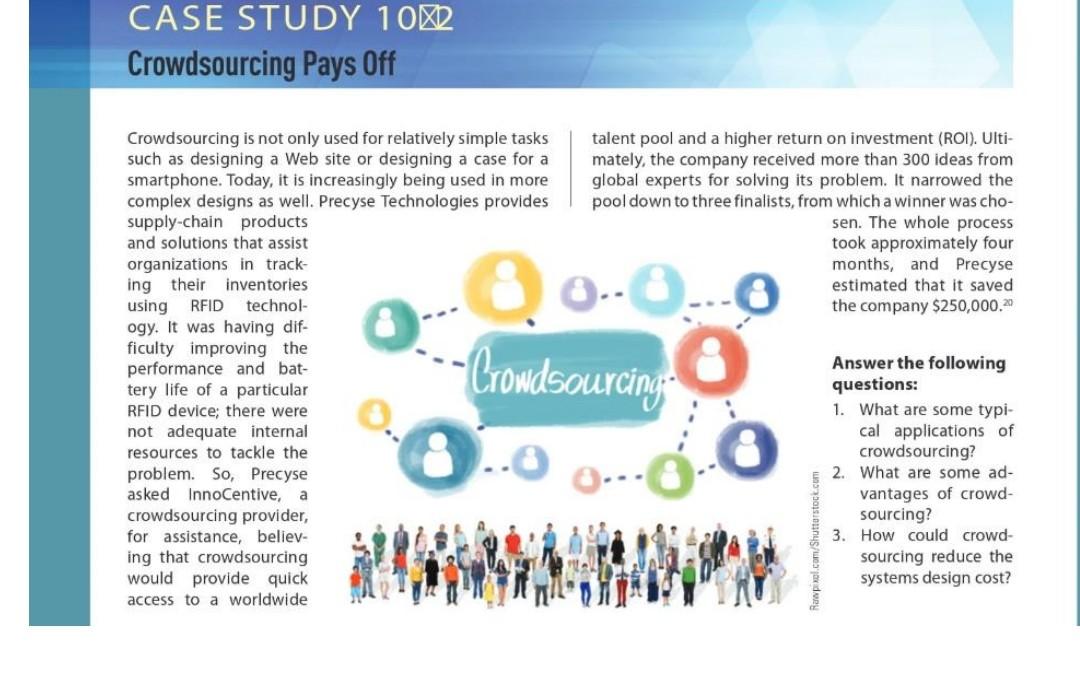 CASE STUDY 10D Crowdsourcing Pays Off talent pool