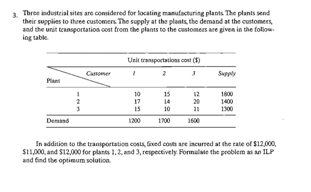 please excel sheet solution... 3. Three