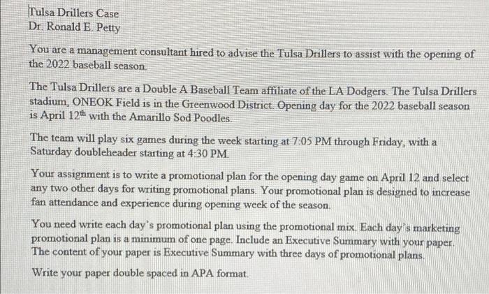 please do not answer on paper, thank you!! Tulsa