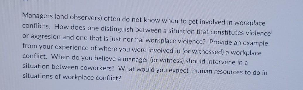 Managers (and observers) often do not know when