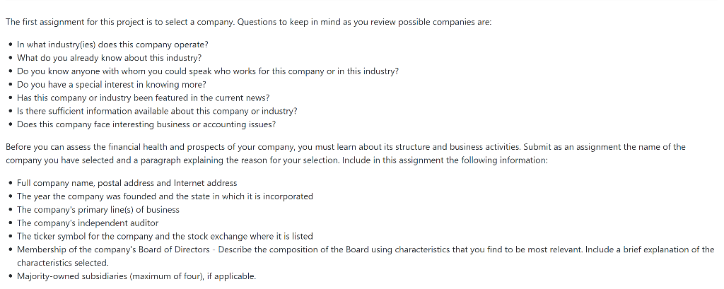 company I chose was Wegman's food market The