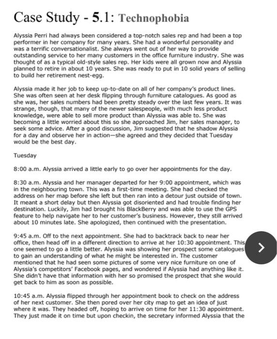 Case Study - 5.1: Technophobia Alyssia Perri had