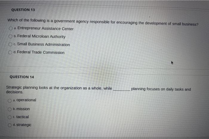 QUESTION 13 Which of the following is a