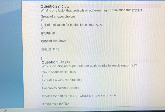 Question 510 pts You had to engage a mediator to