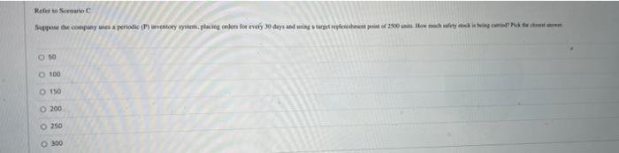 Refer to Senec Suppose the company was periode