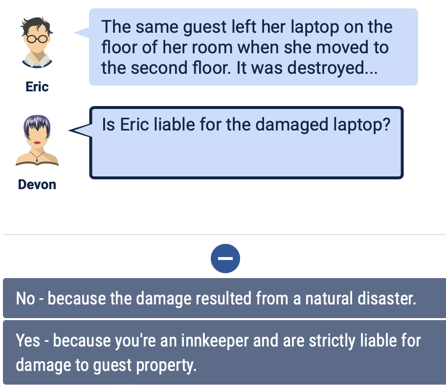 The same guest left her laptop on the floor of