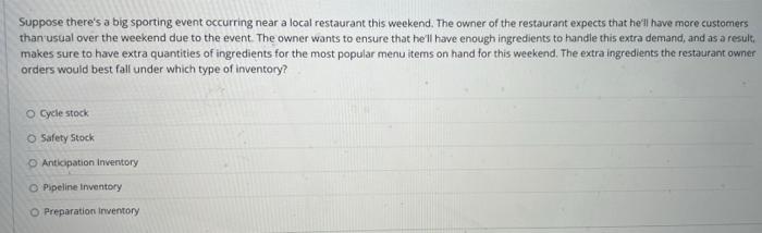 Suppose there's a big sporting event occurring