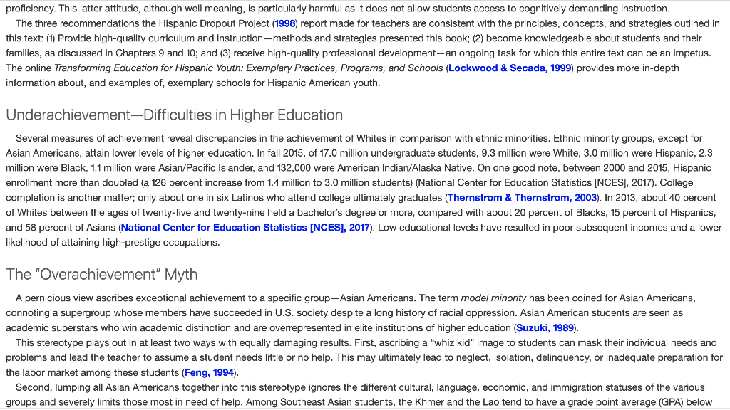 Question: Discuss what Model Minority Myth is and