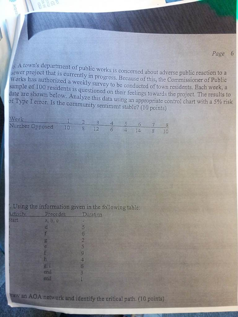 Answer the bottom question please! Page 6 A