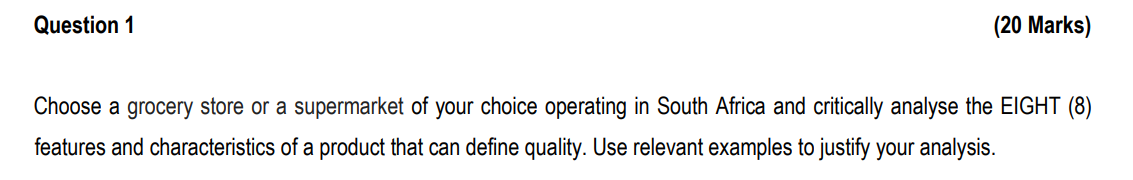 Question 1//Quality Please help with this case