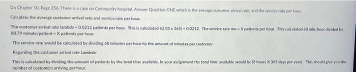 on Chapter 10. Page 256. There is a case on