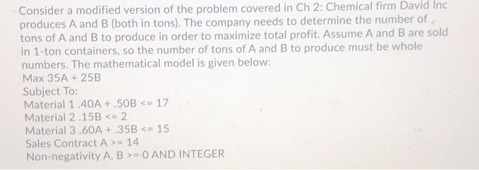 Consider a modified version of the problem