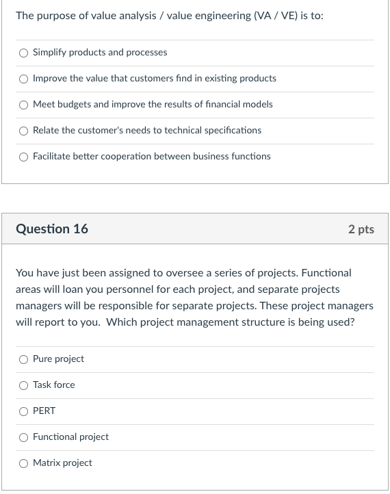 The purpose of value analysis / value engineering