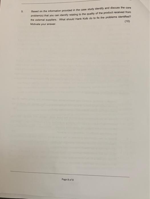 Hank Kolb, recently appointed plant manager,