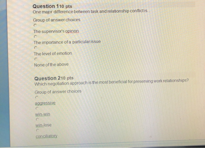 Question 110 pts One major difference between