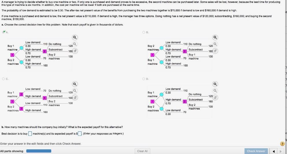 Please answer part b with work. it A manager is