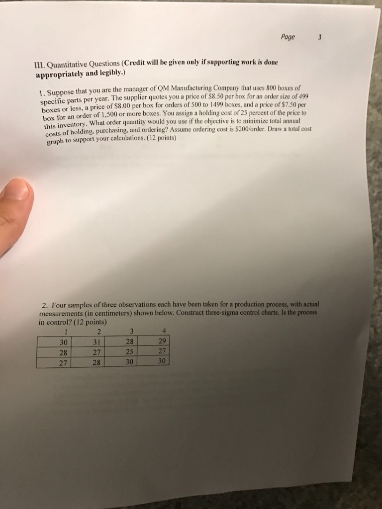 Answer #2 Please! Page 3 TIL Quantitative