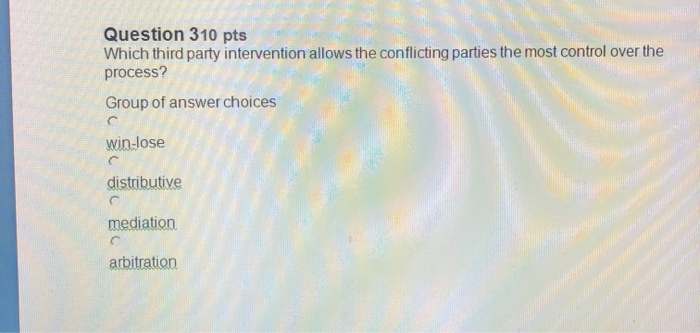 Question 110 pts One major difference between