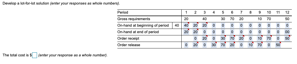 answer question with new numbers Develop a