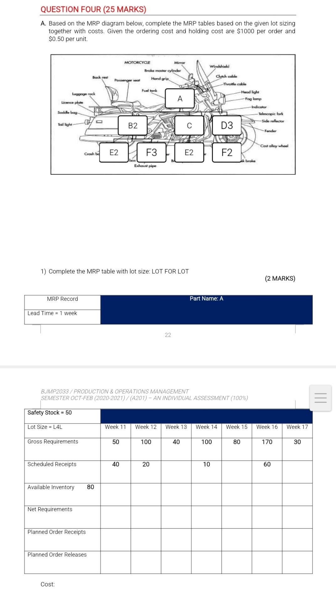 answer asap QUESTION FOUR (25 MARKS) A. Based on