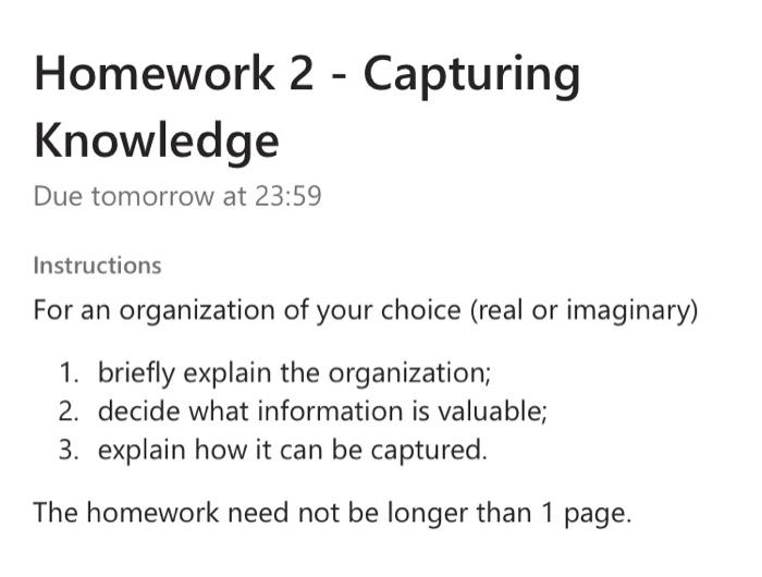 (MANAGEMENT INFORMATION SYSTEMS) Homework 2 -