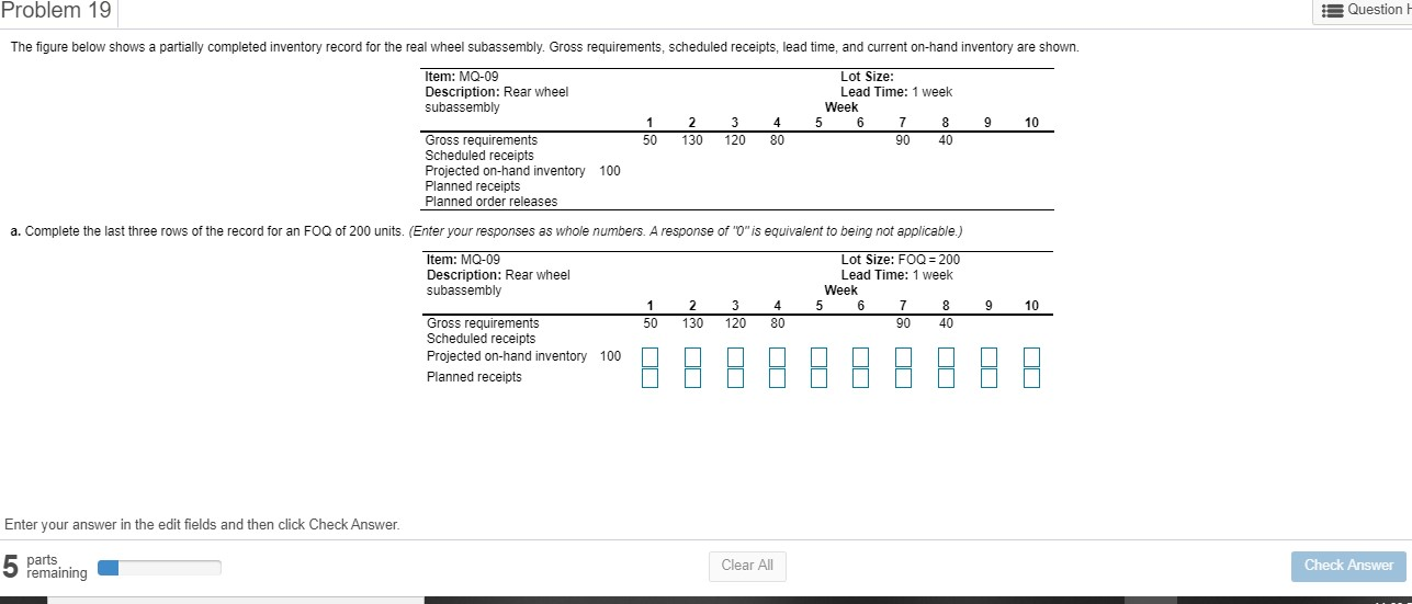 Problem 19 Question The figure below shows a