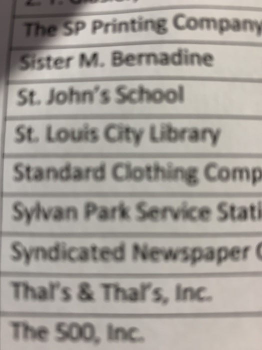 index and code... would St John be ine word or 2.