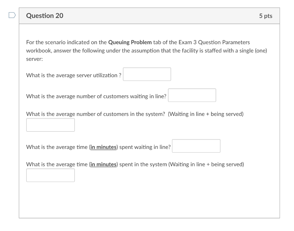 Queuing Problem: Customers arrive to a service