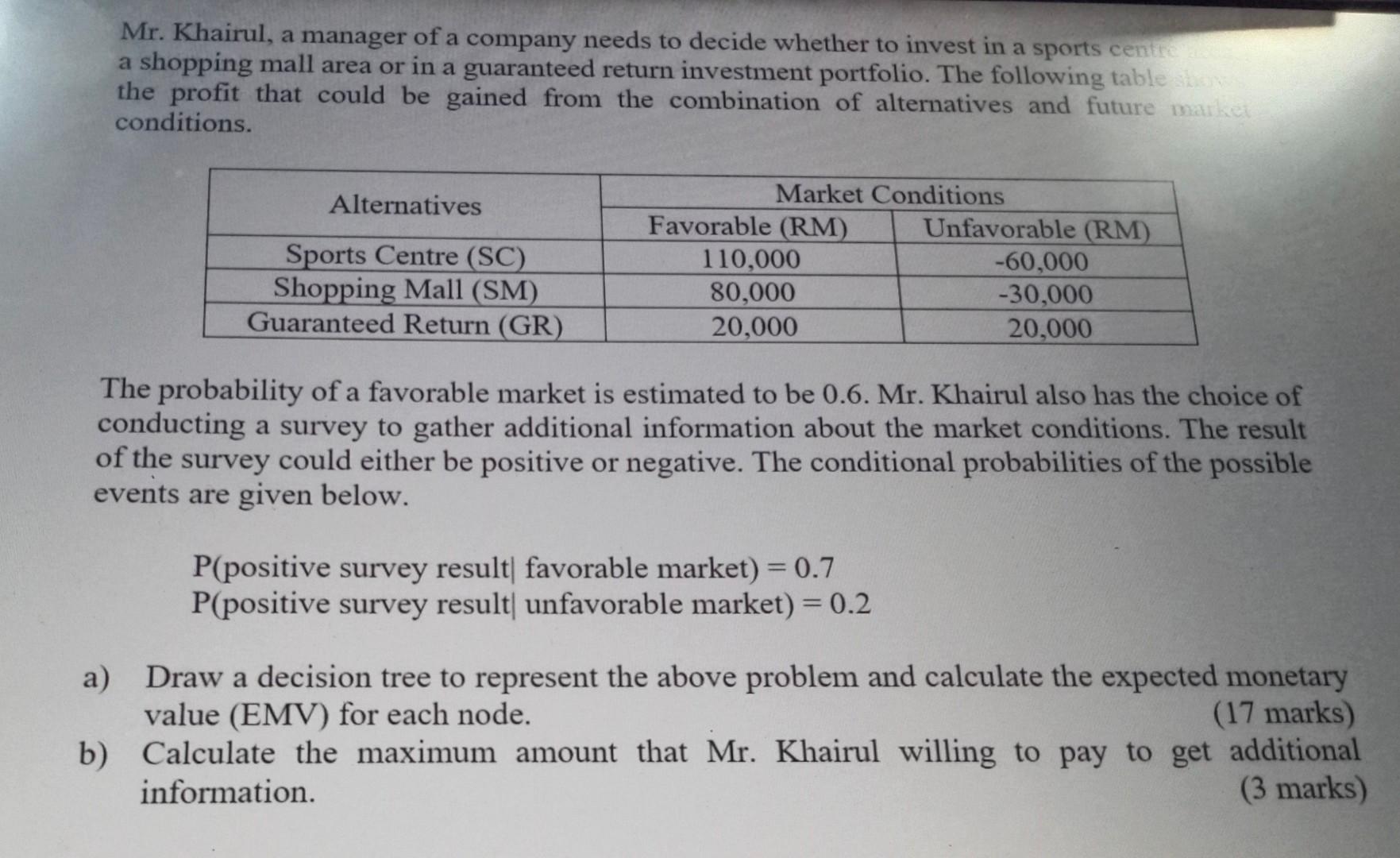 subject name is operation research. please solve