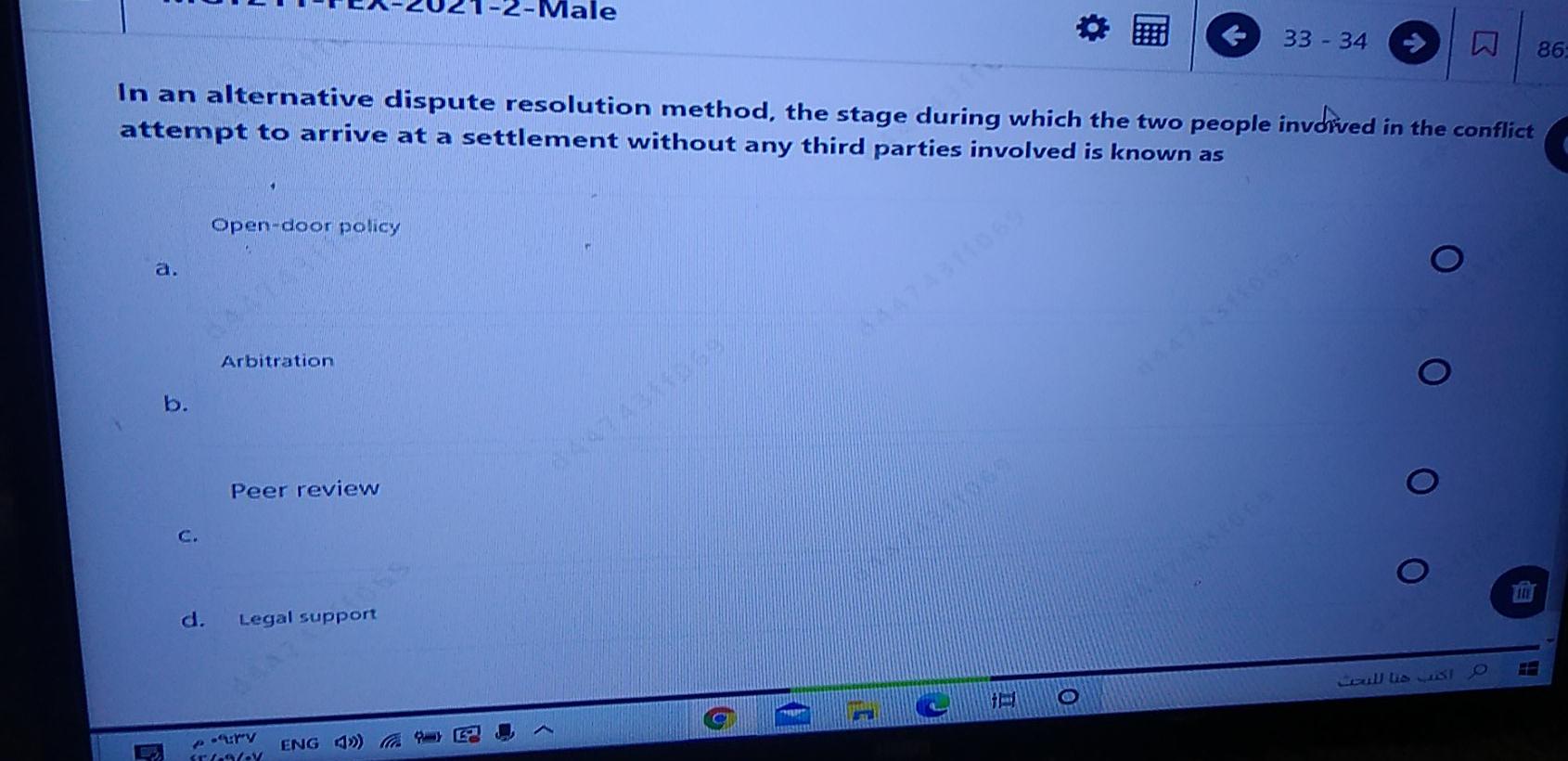 33 - 34 86 In an alternative dispute resolution