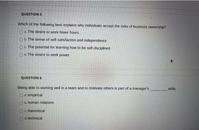 Question Completion Status: QUESTION 1