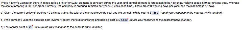 Please explain B and C and show work please