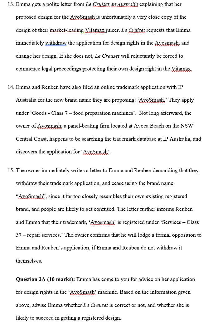 PROBLEM FACTS: 11. Meanwhile Reuben's