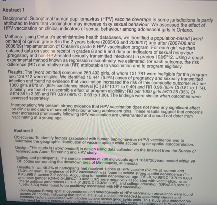 Abstract 1 Background: Suboptimal human